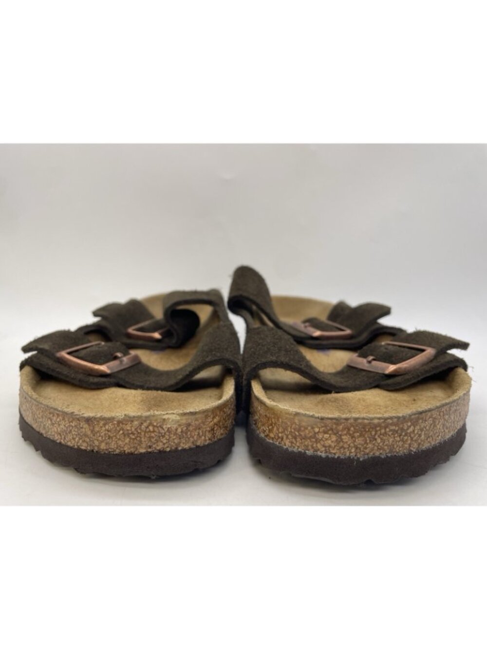 Birkenstock Arizona Men’s 10 Brown Suede Leather Sandals Soft Footbed Comfort - Picture 4 of 16